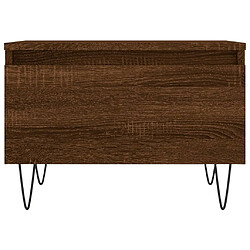 Maison Chic Table basse,Table Console Table d'appoint, Table pour salon chêne marron 50x46x35 cm bois d'ingénierie -MN25846 pas cher