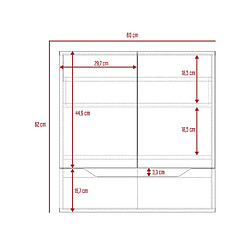 Acheter TUHOME Ensemble Laurent, armoire murale avec miroir + armoire suspendue