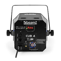 Avis BeamZ Cub4 II LED Jeu de lumière 64x LED 2en1 Quad derby effet moonflower Beamz