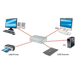 Avis Lindy 39332 commutateur écran, clavier et souris Blanc