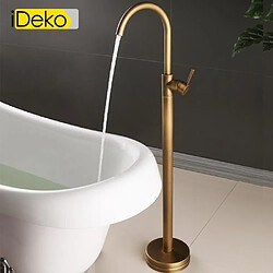 iDeko® Robinet de baignoire ilot sur Pied salle de bain douche verticale sans Douchette vintage