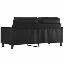 Maison Chic Canapé à 2 places,Sofa de Salon,Canapé droit Noir 140 cm Similicuir -GKD295554 pas cher