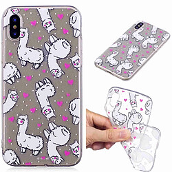 Wewoo Coque Fashion Etui de protection en TPU peint pour iPhone XS Max motif Alpaca