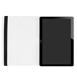 Acheter Etui en PU texture litchi 360 degrés rotatif tablet blanc pour votre Huawei MediaPad T3 10