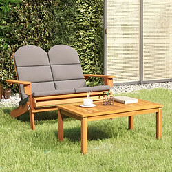 Maison Chic Ensemble de salon de jardin Adirondack 2 pcs - Ensemble table et chaises d'extérieur - Salon/Mobilier de jardin classique bois acacia solide -MN74634