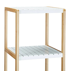 Helloshop26 Étagère en bambou avec 4 Niveaux pour la salle de bain 110 cm 3213052