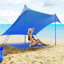 Universal Nouveau lycra souple plage canopy camping auvent suite plage tente fer à repasser(Bleu)