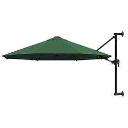 vidaXL Parasol mural avec mât métallique 300 cm Vert