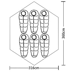 vidaXL Tente pour 6 personnes Bleu pas cher