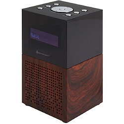 Soundmaster Radio réveil DAB+ FM UKW avec fonction sommeil et sieste marron noir