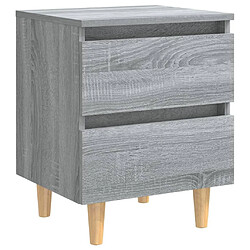 Acheter Maison Chic Lot de 2 Tables de chevet en bois Tables de Nuit Sonoma gris 40x35x50 cm