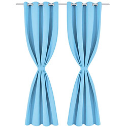 vidaXL Rideau avec œillets métalliques 2 pcs 135 x 245 cm Turquoise