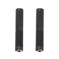 2x Mono Rca 6.35mm 1/4 ""Femelle Jack Vers Femelle Audio Coupleur Adaptateur F/F Noir