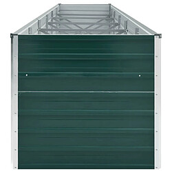 Avis vidaXL Lit surélevé de jardin Acier galvanisé 480x80x77 cm Vert