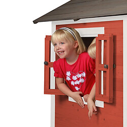 Acheter AXI Maison Enfant Beach Lodge en Rouge | Maison de Jeux en Bois FFC pour Les Enfants | Maisonnette / Cabane de Jeu pour Le Jardin