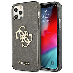 Guess Maroquinerie guess guhcp12lpcugl4gbk iphone 12 pro max 6,7" noir hard coque glitter 4g big logo