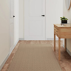 vidaXL Tapis de couloir aspect sisal sable 80x150 cm