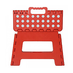 Wadiga Escabeau Marchepied Pliable Plastique Rouge - Hauteur 22cm