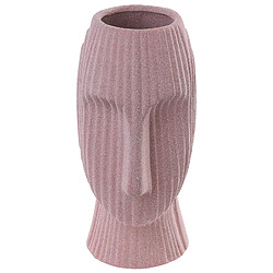 Beliani Vase à fleurs PALLINI fait à la main Céramique 24 cm Rose pêche