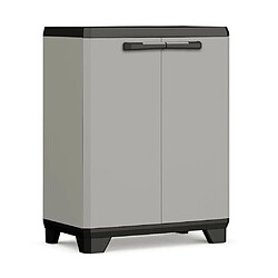 Keter Armoire basse de rangement Planet gris et noir