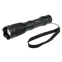 Wewoo Lampe de poche torche noir CREE XM-L T6 5-Mode 1800LM Lumière Blanche Réglable Flashlight Focus