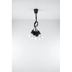 Avis Luminaire Center Suspension DIEGO PVC noir 5 ampoules