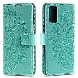 Etui en PU empreinte fleur vert pour votre Xiaomi Mi 10 Lite 5G/Mi 10 Youth 5G