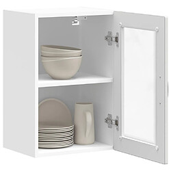 Acheter vidaXL Armoire murale de cuisine avec porte en verre Porto blanc