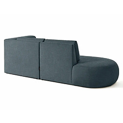 Acheter Lisa Design Santorini - canapé modulable d'angle droit + pouf - 4 places - en tissu texturé