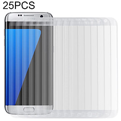 Wewoo Film de verre trempé 25 PCS Pour Galaxy S7 Edge / G935 0.26mm 9H Dureté de la surface 3D Anti-Explosion Coloré Sérigraphie en Plein Écran Transparent