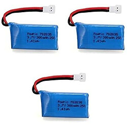 Lot de 3 Batteries Lipo 3.7V 380mAh pour Hubsan