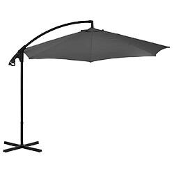 Maison Chic Parasol Jardin | Parasol en porte-à-feux avec poteau Acier 300 cm Anthracite - GKD43435