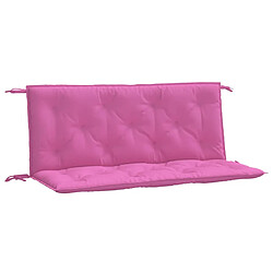 vidaXL Coussins de banc de jardin lot de 2 rose 120x50x7 cm tissu