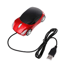 Souris informatique optique Souris avec corde forme voiture rouge