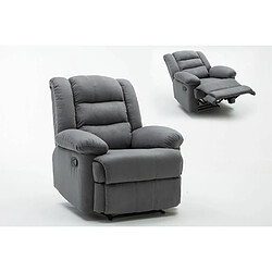 Habitat Et Jardin Fauteuil relax Buckingham - 85 x 93 x 100 cm - Gris clair