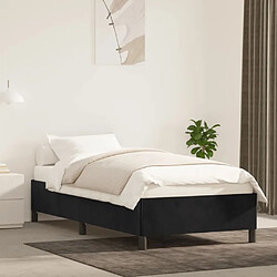 vidaXL Cadre de lit sans matelas noir 80x200 cm velours