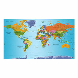 Paris Prix Papier Peint XXL World Map : Colourful Geography II 280x500cm