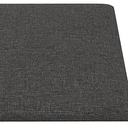 Acheter vidaXL Panneaux muraux 12 pcs Gris foncé 90x30 cm Tissu 3,24 m²