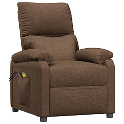 Avis Maison Chic Fauteuil électrique de massage,Fauteuil luxe de relaxation Marron Tissu -MN42177