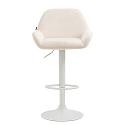 Non Tabouret de bar Braga velours blanc