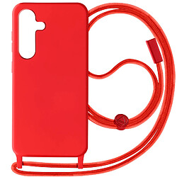 Avizar Coque Cordon Semi-Rigide pour Samsung Galaxy S24 Plus Rouge