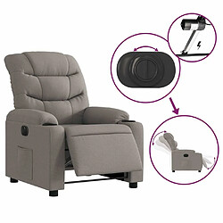 Maison Chic Fauteuil Relax pour salon, Fauteuil inclinable électrique Taupe Tissu -GKD10095 pas cher