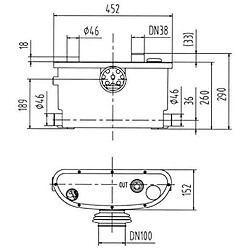 Bcelec MP400-I Pompe de relevage eaux usées 400W, Broyeur Sanitaire pour douche, wc, évier, baignoire, machine à laver et lave-vaisselle