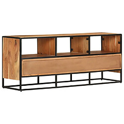 Avis vidaXL Meuble TV 110x30x45 cm Bois d'acacia massif