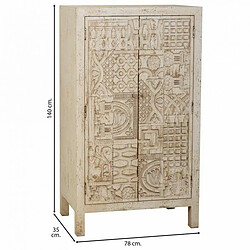 Avis Armoire Alexandra House Living Blanc Bois 35 x 140 x 78 cm