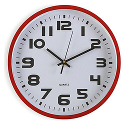 Horloge Murale Plastique (4,2 x 30,5 x 30,5 cm) Rouge