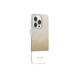 Kate Spade Coque pour Apple iPhone 13 Pro Gamme Glitter Block Pailletée Compatible Magsafe Dorée