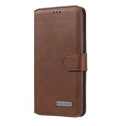 Wewoo Coque Souple Pour Xiaomi Redmi Note 7 / Note 7 Étui en cuir à rabat avec boucle fentes portefeuille et porte-cartes Marron