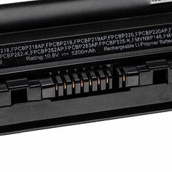 vhbw batterie compatible avec Fujitsu LifeBook S792, SH560, SH560/3A, SH561, SH760, SH760/5A, SH761 laptop (5200mAh, 10.8V, Li-Polymère, noir)