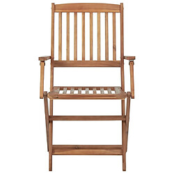 Maison Chic Lot de 6 Chaises pliables de jardin avec coussins - Fauteuil d'extérieur Bois d'acacia -MN82887 pas cher